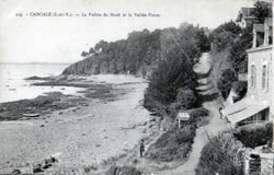 Cancale vieille carte postale -vente en ligne d'huîtres