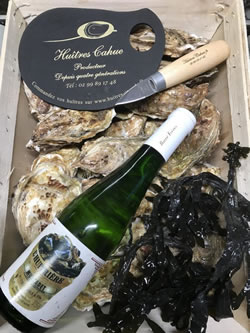 coffret cadeau huitres vin blanc et couteau achat en ligne